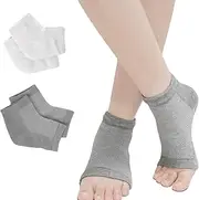 Heel Moisturizing socks for cracked heel treatmentstop cracked heels in their tracks plantar fasciitis insert pad gel heel cushion silica （ 2 pairs）