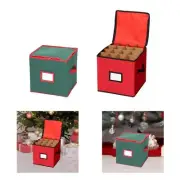 Christmas Tree Ball Container Bin, Xmas Hanging Baubles Organizer, with Handle,