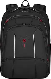 WENGER Carbon Backpack, Notebook up to 17 Inches, Organiser, Women, Men, Office, Business, University, Black