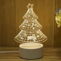 在飛比找Coupang 酷澎優惠-Tree 雙重聖誕燈飾情感3D立體壓克力心情燈