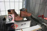 40-39 New child 9D Justin Aged Bark lace up work boots was 89.00