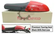 Royal Enfield Premium Touring Seat Black With Red Cowl Fit For Interceptor 650cc
