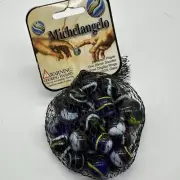 Michelangelo Mega Marbles Net Bag 24 Players 1 Shooter Retired Set (2004-2006)