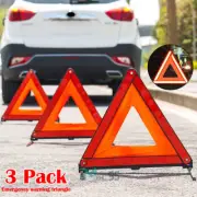 3PCS REFLECTIVE EMERGENCY WARNING TRIANGLE Car Road Hazard Safety Reflector Sign