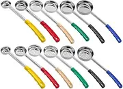 Veulrn 12-Piece Perforated and Solid Portion Spoons Stainless Stee Safe Kitchen Multipurpose Portion and Serving Spoons