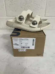 Ecco Cozmo (206883) Women’s Leather Two Strap Sandals - Limestone - Size: 8-8.5