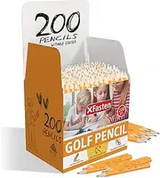 XFasten Golf Pencil without Erasers Bulk 200-Pack #2 HB Golf Pencils Bulk Presharpened Mini Pencils Bulk, Hexagonal Small Pencils for Kids, Short Pencils, Half Pencils for Kids Games School
