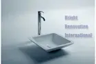 COMO Bathroom Square Slim Solid SurfaceSTONE Vanity Sink Basin Matte/Gloss White