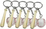 TOGEVAL 5Pcs Baseball Keychain Cute Sports Pendant Decor present for Baseball Lovers for Charm Accessories