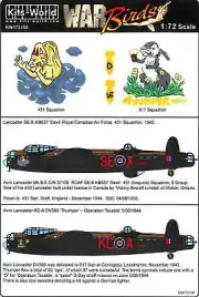 Kits World Decals 1/72 AVRO LANCASTER Devil & Thumper