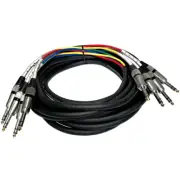 4 Channel 25 Foot 1/4 Inch TRS Snake Cable - TRS Fantail Cable Snake 25 Feet