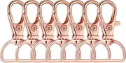 10x 20MM Lobster Clasp Swivel Trigger Clip Keychain Snap Hook Key Ring Rose Red - 0.79" Snap Hook Keychains for DIY Crafts, Bag Straps & Key Rings