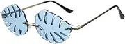 [OATIPHO] Funny Photo Sunglasses for Party 1pc Leaf Design Party Glasses Photo Booth Props