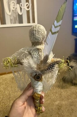 Enchanted Gold Voodoo Doll to invoke, prosperity, abundance, healing, and wealth