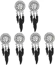 [SHERCHPRY] 4 Pcs Tunnel Gauges Ear Expanders Pendant Kits Tapered Ear Expander Alloy Ear Expander Flesh Tunnels Alloy Ear Plugs Ear Piercing Plugs To Stretch Perforator