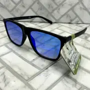 NWT Panama Jack Sunglasses 56637SPJ001 Black Square Frames 100% UVA-UVB