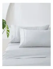 [Essn] 500TC Cotton Sateen Standard Pillowcase (Twin Pack) in Silver