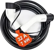 32Amp 1 Phase 7kW 240v Type 2 to Type 2 EV Charging Cable 5.4m Ev Portable Charger Black Fit BYD Tesla Model Y Tesla Model 3 Mennekes Atto 3 MG EV Accessories 2023 Australia