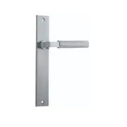 Iver Brunswick Lever Handle on Rectangle Backplate Brushed Chrome