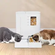 PaWz 2-in-1 Automatic Pet Feeder Waterer, WiFi Smart Dog Cat Feeding Drinker with App Control Voice Recorder, 4L Water 5L Food Large Cat Dispenser for Multiple Pets, Auto Timed Pet Feeder