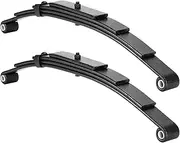 Youxmoto Trailer Leaf Springs 4 Leaf Double Eye 2500lbs for 5000 lbs Axle, 25-1/4" L, 1-3/4" Width, 3/8" THK; Heavy Duty Steel Plate Springs 2pcs