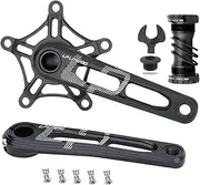 Daseeme Bike Crank Arm Set for Folding Bicycle 170mm 130BCD 5 Bolts Bicycle Crankset with Bottom Bracket and Chainring Bolts