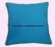 Indian Cotton Plain Solid Throw Decor Pillow Sham Bed Sofa Waist Cushion Cover
