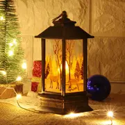 Christmas Battery Operated LED Light Table Lamp - Ringdeer Brown