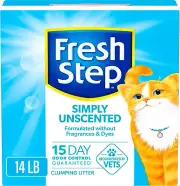 Simply Unscented Clumping Cat Litter with Activated Charcoal, 14 Lb. Box