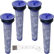 4 Pack Filter Replacements Pre Filters for Dyson V6 V7 V8 Series Cordless Vacuum and DC58 DC59 Cleaners, Replace Part No. 965661-01