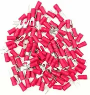 American Terminal E-SR8-300 300PCS 18-22AWG Red Insulated Fork Spade Wire Connec