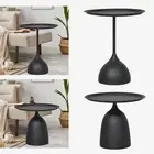 Small Round Side Table with Base Martini Table for Home Office Bathroom Dorm