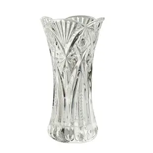 博洛克透明 白菜鳳尾水晶玻璃花瓶 富貴竹插花瓶檯面花器
