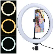 12" Selfie Ring Light 12W 160LED Dimmable with Phone Clip for Makeup Live Stream