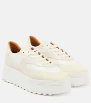 [Clergerie] Clergerie Awake suede platform sneakers AU 8.5 white
