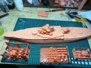3D Printed 1/350 US Navy Battleship Pennsylvania Unpainted Model Kit NEW！