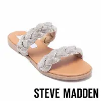 在飛比找momo購物網優惠-【STEVE MADDEN】CERSI 編織扭結雙帶平底涼拖