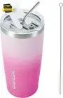 20Oz Stainless Steel Tumbler with Lid and Straw, Double Wall Vacuum Coffee Cup,