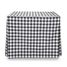 Machine Washable Polyester Gingham Print Fitted Stain Resistant Table Cover S...