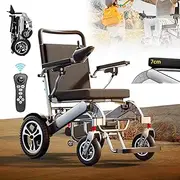 500W Dual Motors Lightweight Electric Wheelchair, Foldable Power Wheelchair for Adults,Remote Control Walking, Electromagnetic Automatic Brake,Six-Layer Shock Absorption,All Terrain