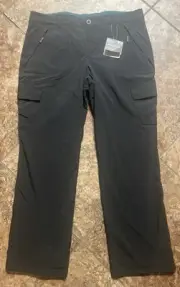 New Eddie Bauer Flexion Womens Polar Lined Ski Pants Sz 16 Black Water Repellant