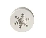 Snowflake Mold Chocolate Mould Food Grade Kitchen Baking Christmas Party Celebration Birthday Cookie Mold for Baker-Grey & White D
