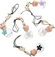 [SOESFOUFU] Car Scent Diffuser Hanging Perfume Bottle Essential Oil Diffuser Car Freshener Vent Decoration 5pcs Pack