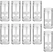 Minsily 10 PCS 30ml Round Empty Deodorant Containers Bottom-fill Clear Lip Balm Tubes Deodorant Stick Plastic Deodorant Tube Empty Refillable 1 Oz Deodorant Bottle Holder DIY Lipstick Crayon Chapstick, Clear, 30ml