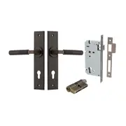 Iver Brunswick Door Lever on Chamfered Backplate Entrance Kit Key/Key