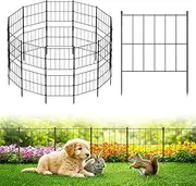 [NEYCIL] Garden Fence Animal Barrier, 24 Panels Edging Decor 17in(H) x 26ft(L), Rectangle Garden Fencing Stackable 12 Panels 32in(H) x 13ft(L) No Dig Dog Fence for Yard, Patio, Outdoor