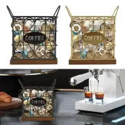 Coffee Pod Holder with Wood Base Large Capacity Coffee Pod Organizer guHtx