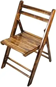 Collapsible Chair Wooden Leisure Stool Carbonized Surface Lounge Backrest Chairs Collapsible Chair Dining Seat for Lawn Deck Balcony Garden for Home Hotel Restaurant