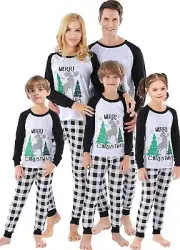 Family Matching Christmas Pyjamas Sleepwear Xmas Kids Pajamas PJs Set Size 16 K