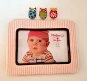 Nate & Julee By DemDaco 4x6 Baby Frame W/ 3 Owls On Top